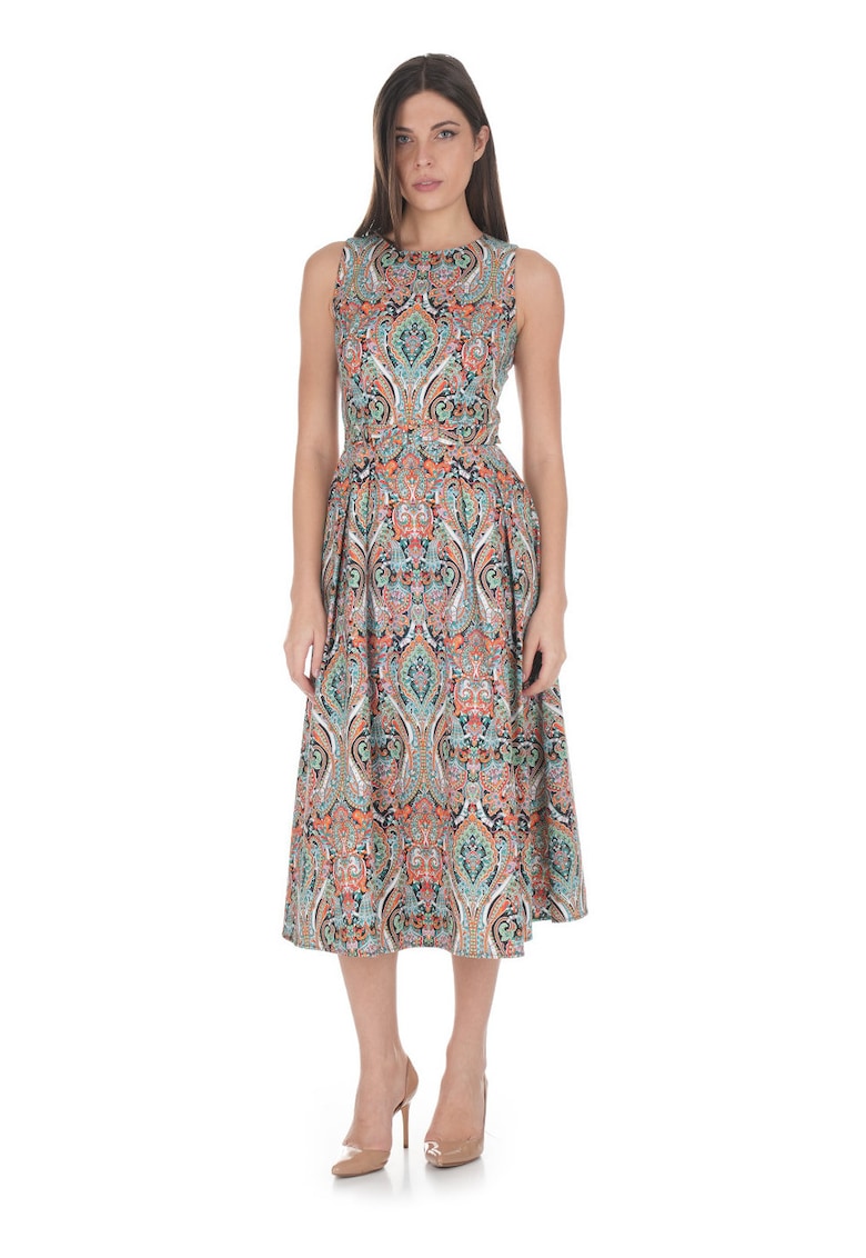 Rochie din bumbac cu imprimeu paisley boho