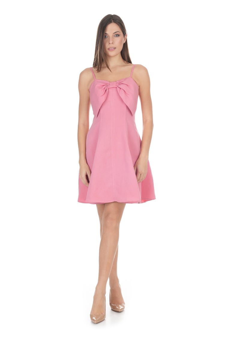 Rochie evazata cu decolteu tip funda
