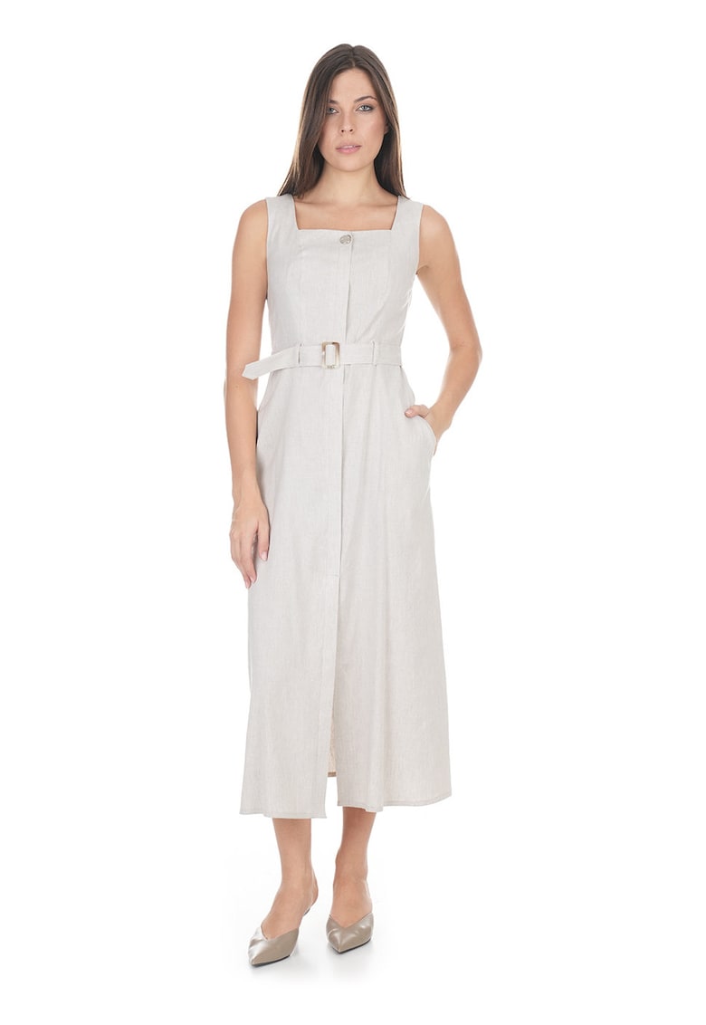 Rochie midi cu buzunare laterale - S INTL