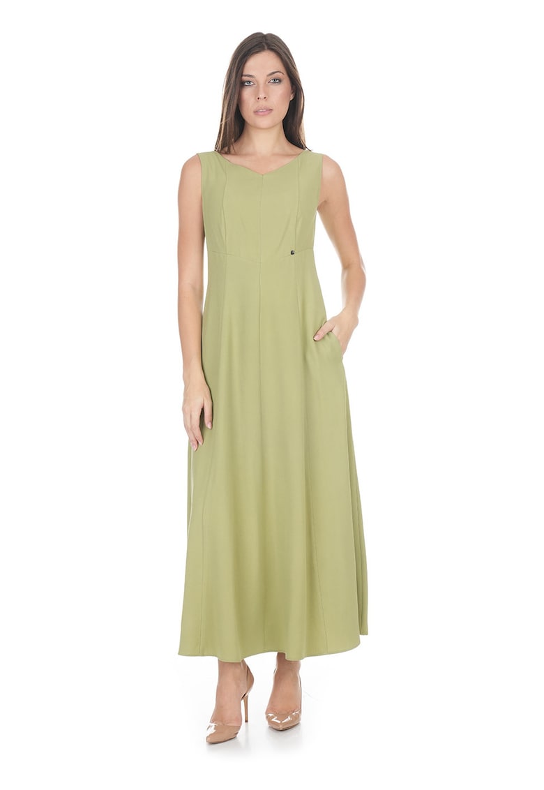 Rochie lunga cu decolteu in V