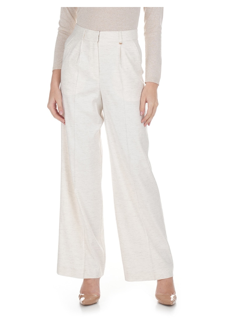Pantaloni din amestec de in - cu croiala ampla