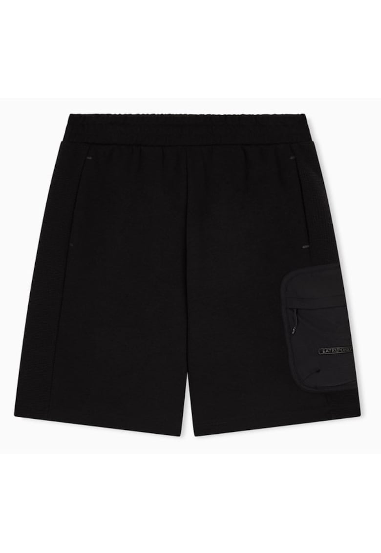 Sort barbati TRAIN ATHLETIC MIX BERMUDA CARGO COPL - Bumbac - Negru - Negru