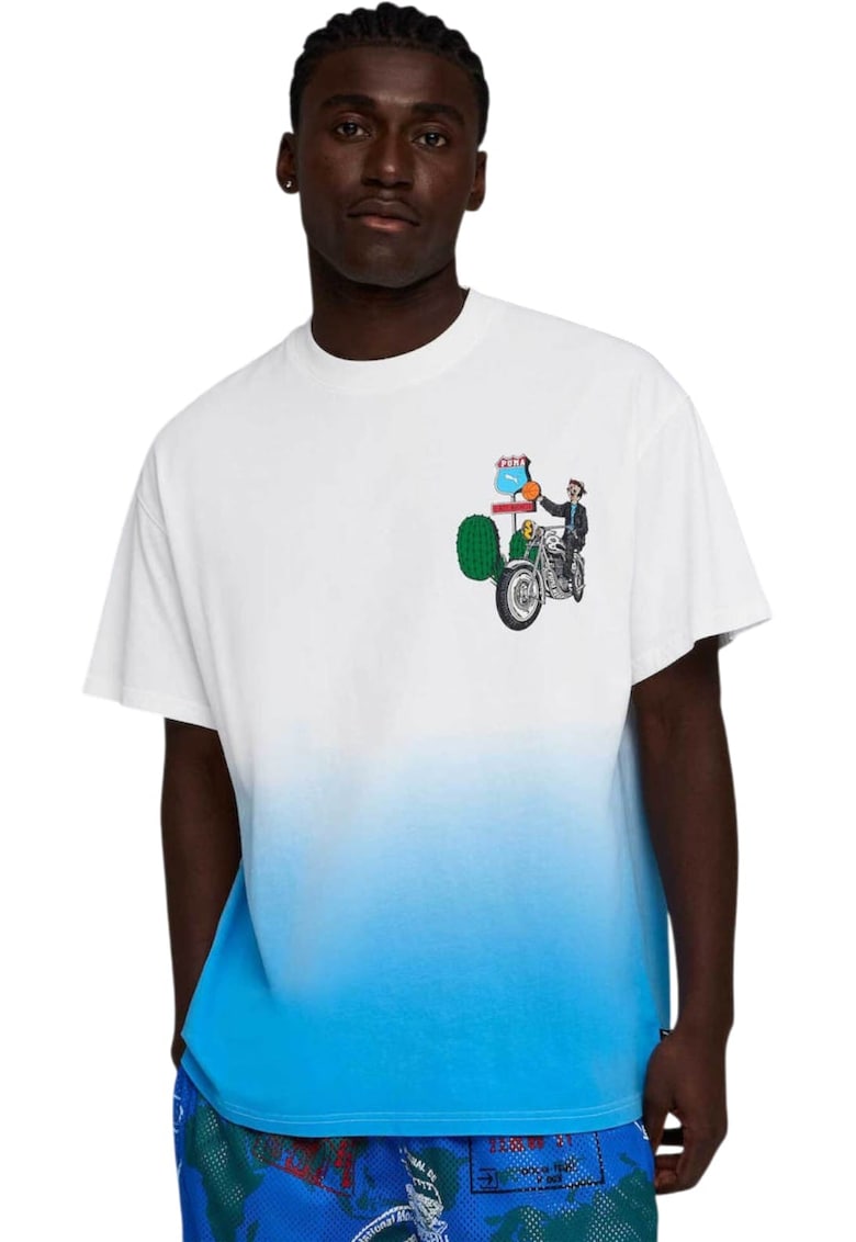 Tricou The ATW Dylan 62159 - Alb/Albastru