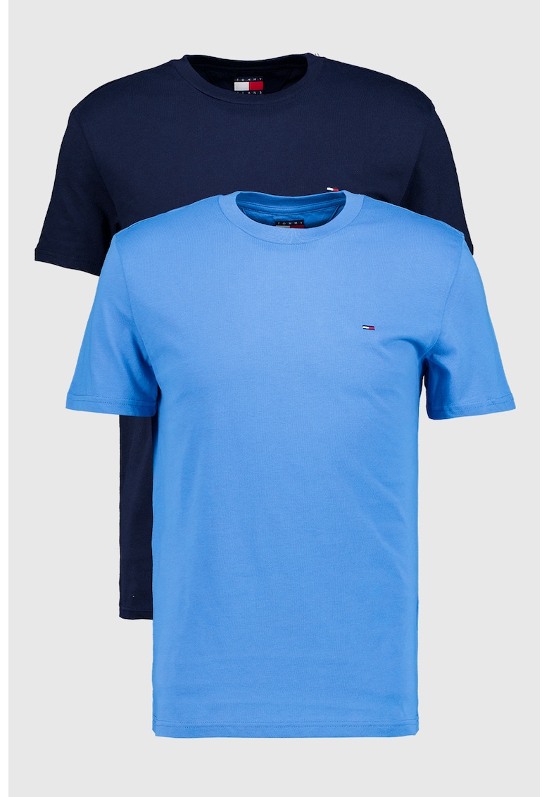 Set de tricouri slim fit din bumbac - 2 piese - Albastru