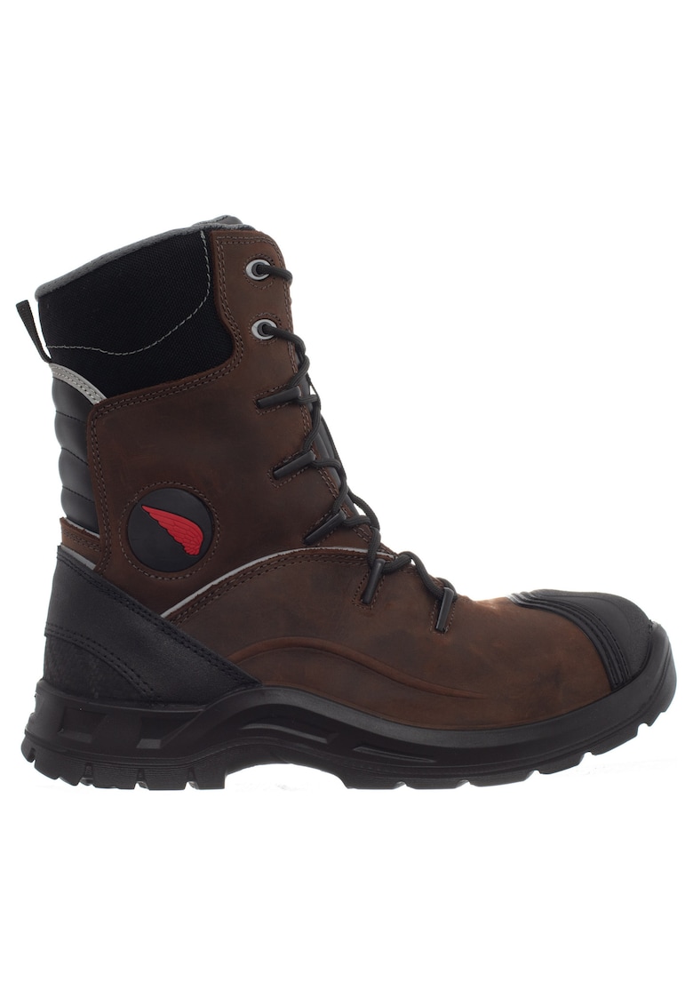 Bocanci din piele unisex cu detalii contrastante
