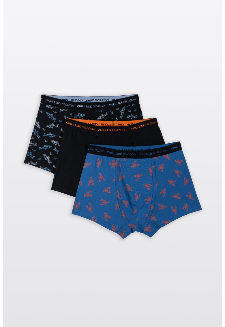 Set de boxeri cu model cu animale marine - 3 perechi