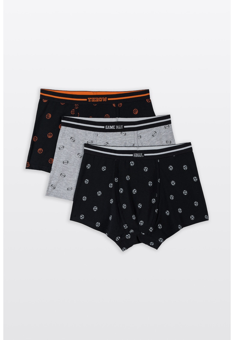 Set de boxeri cu model cu mingi - 3 perechi