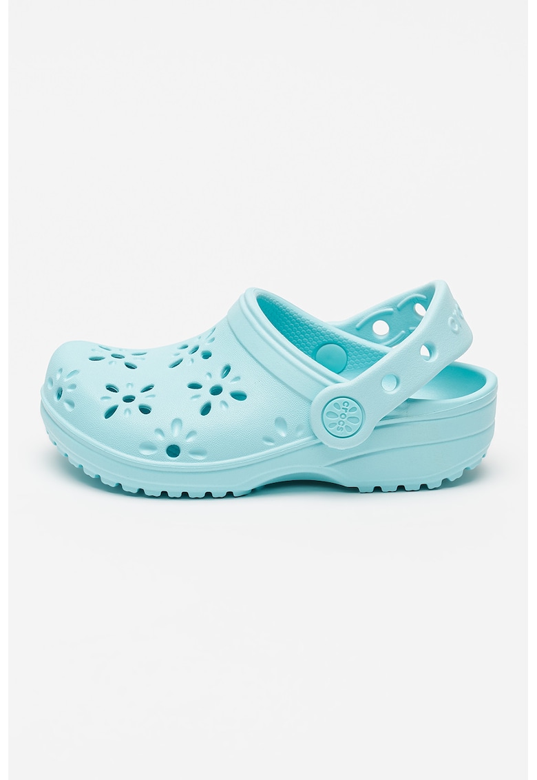 Saboti cu bareta slingback - Albastru deschis neon