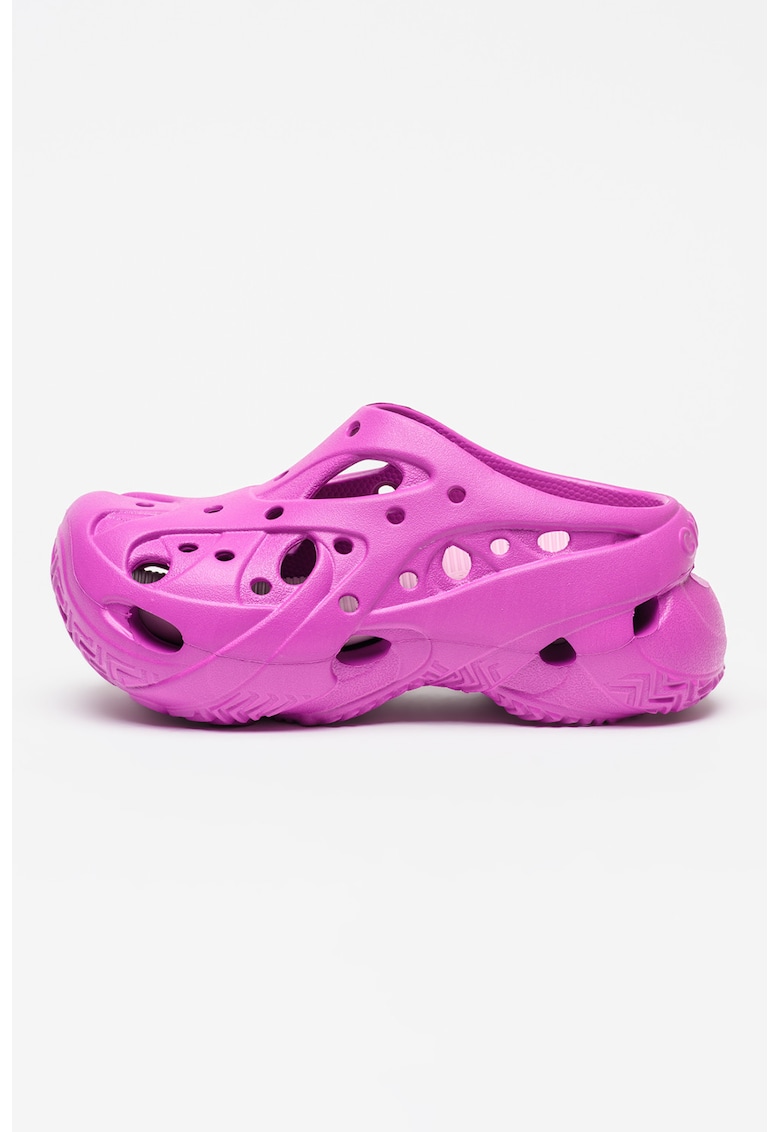 Saboti demi-wedge cu design perforat Caged - Violet