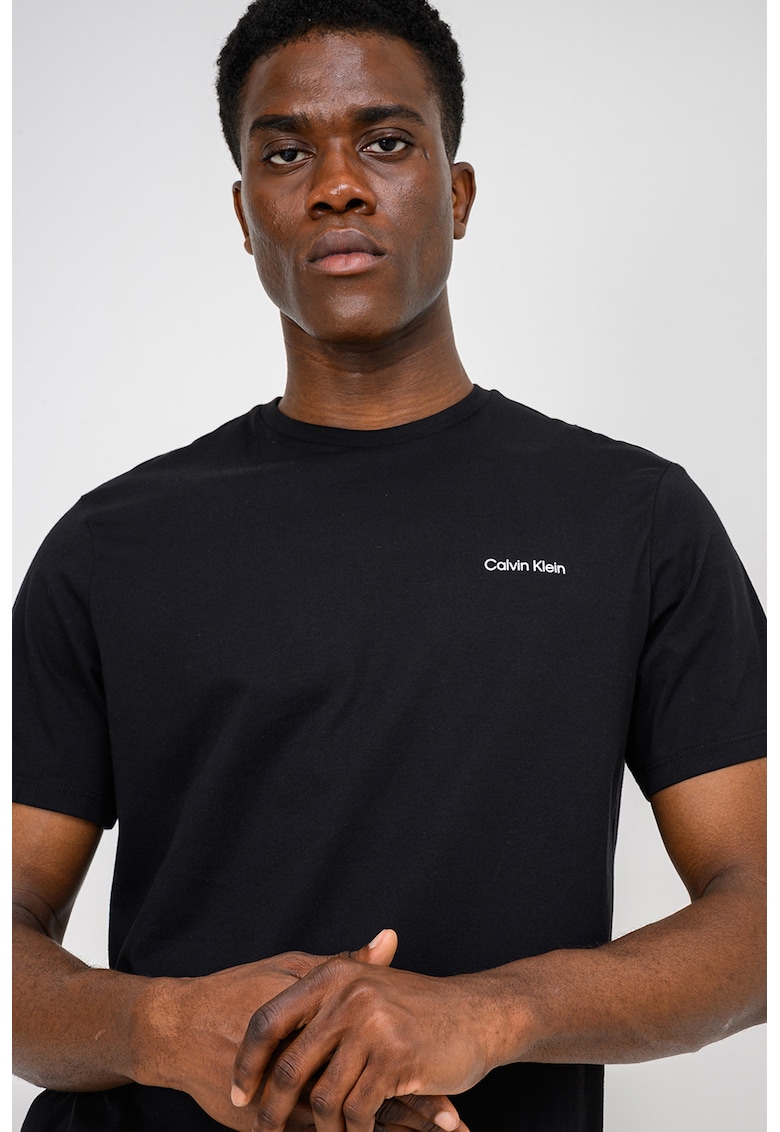Tricou regular fit din bumbac - Negru