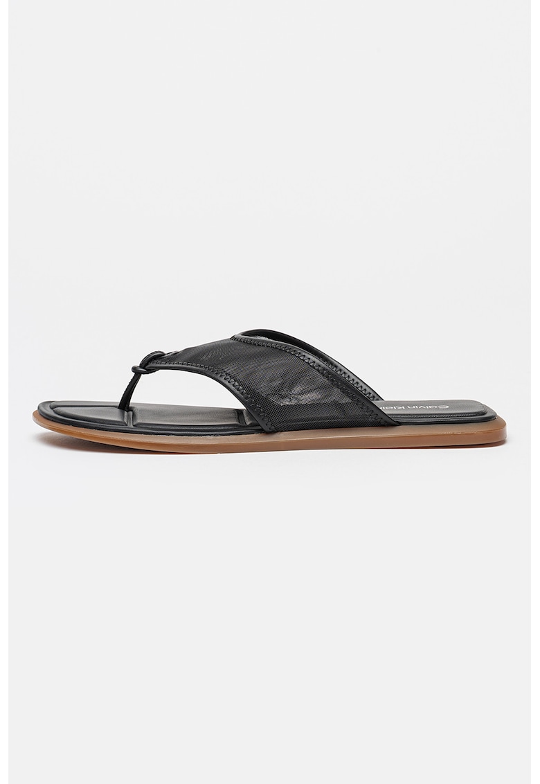 Papuci flip-flop uni de plasa - Negru carbon