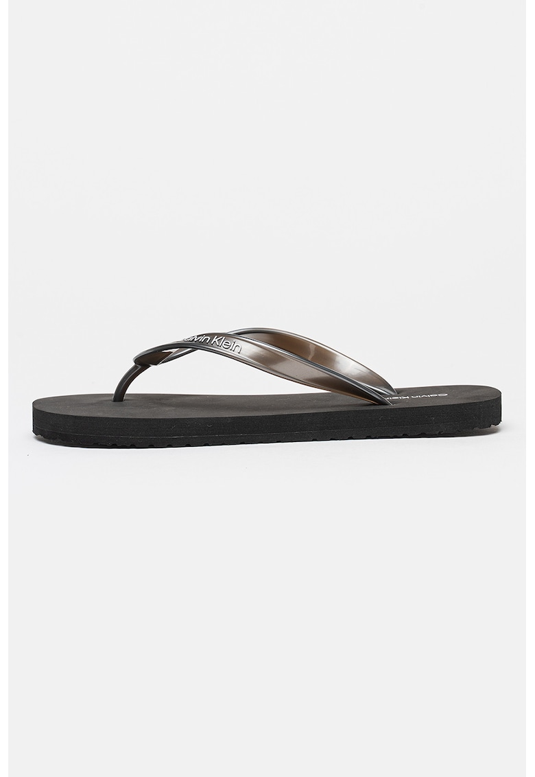 Papuci flip-flop cu logo - Negru carbon