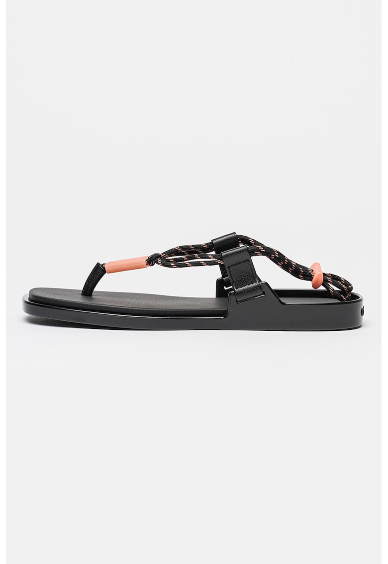 Sandale cu snururi - Negru carbon