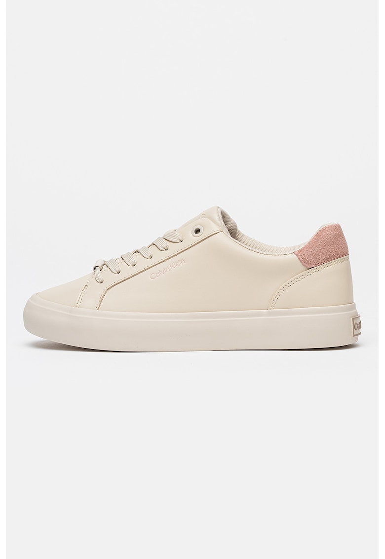 Pantofi sport low-cut din piele cu sireturi