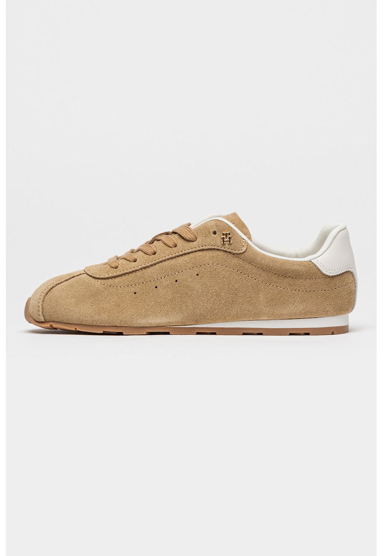 Pantofi sport Bella low-cut din piele intoarsa