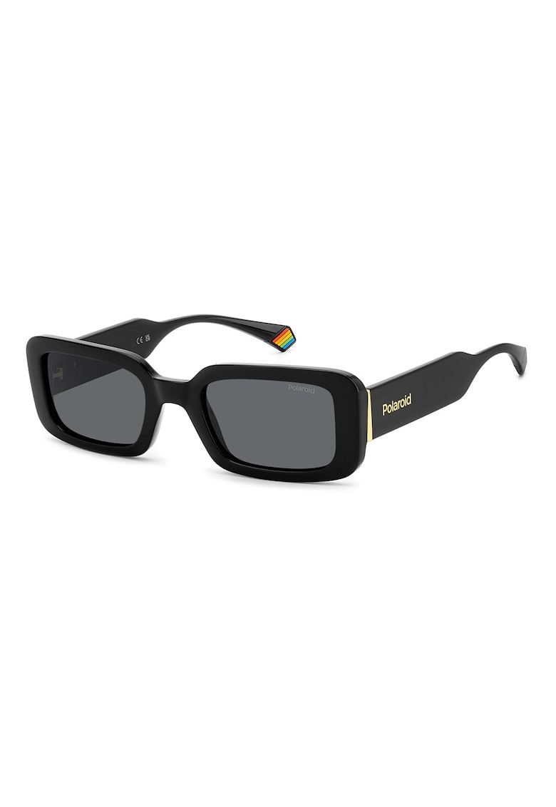 Ochelari de soare dreptunghiulari cu lentile polarizate - Auriu/Negru