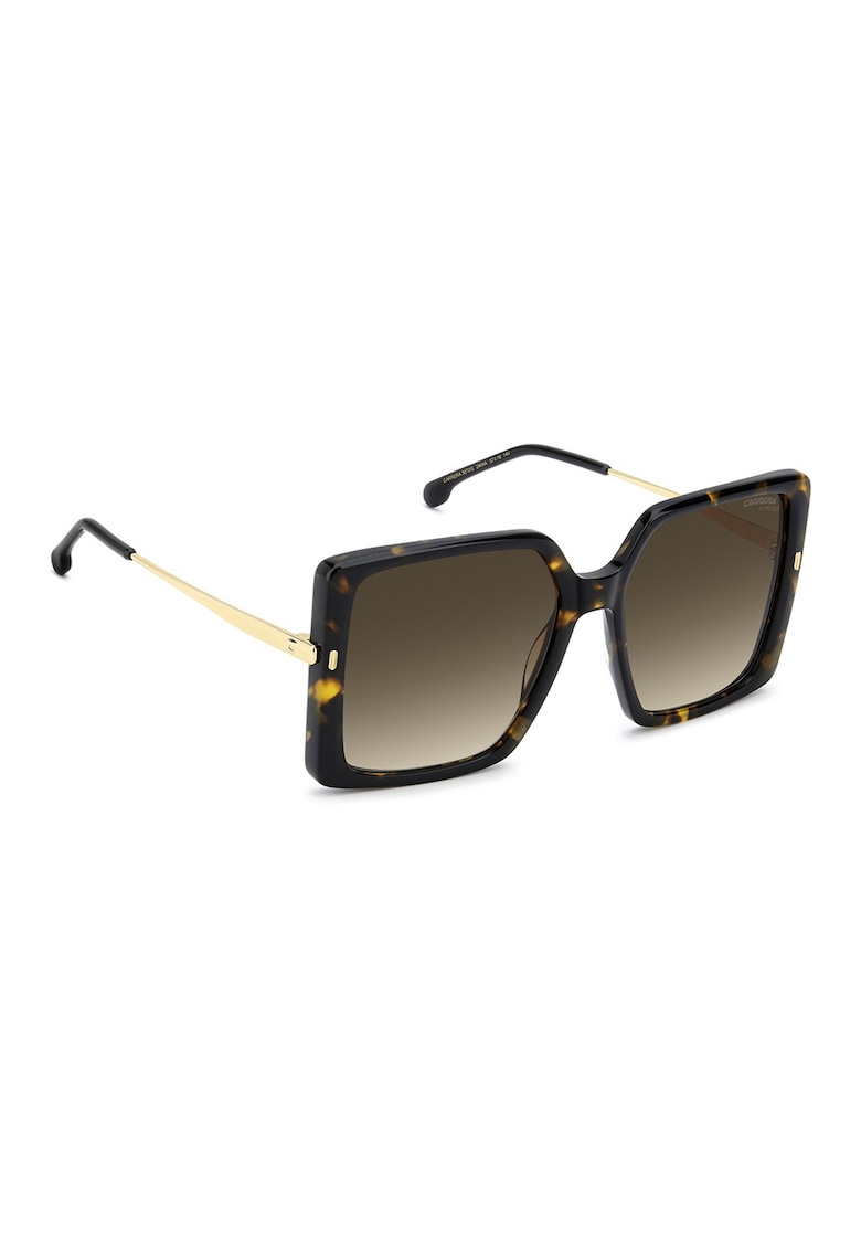 Ochelari de soare patrati cu lentile polarizate - Auriu/Negru