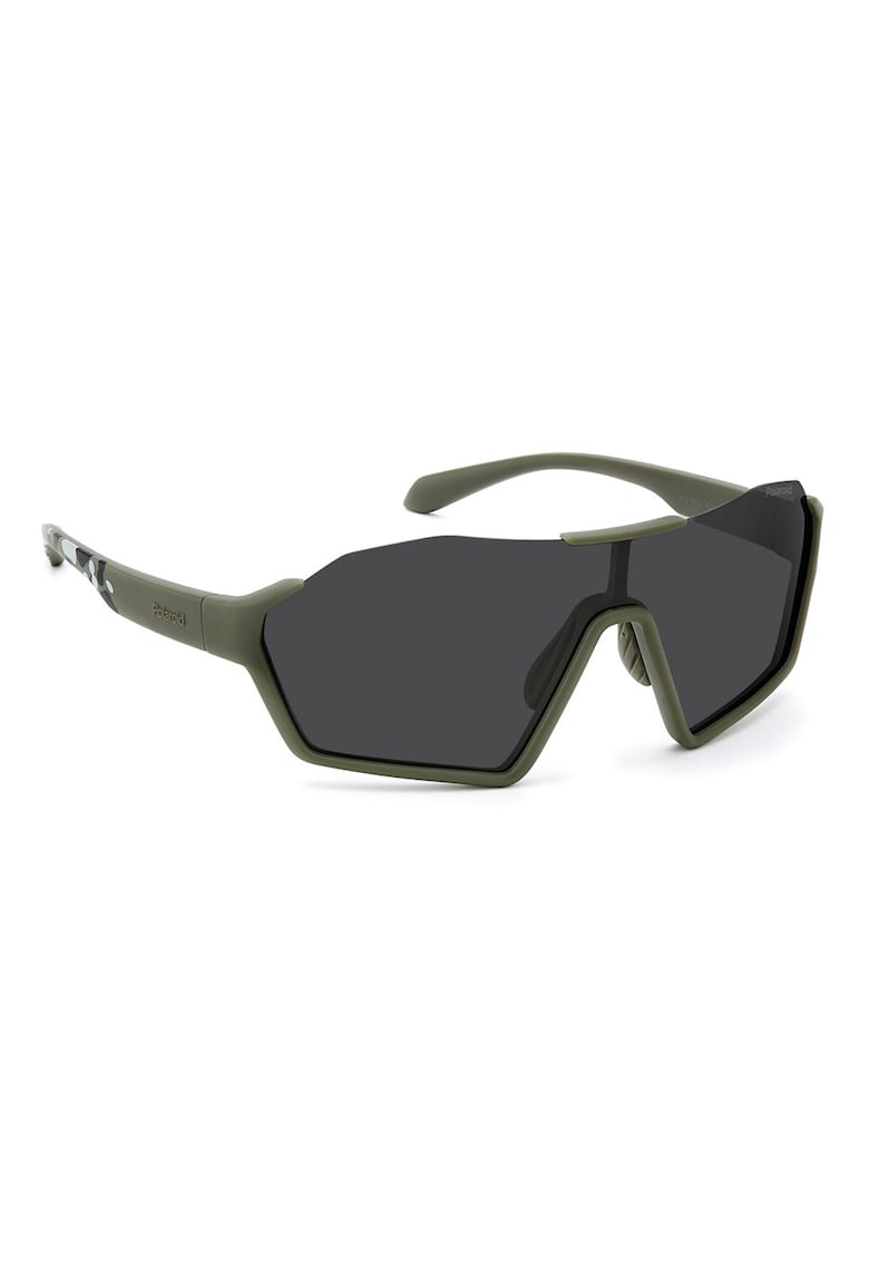 Ochelari de soare shield cu lentile polarizate - Verde masliniu inchis