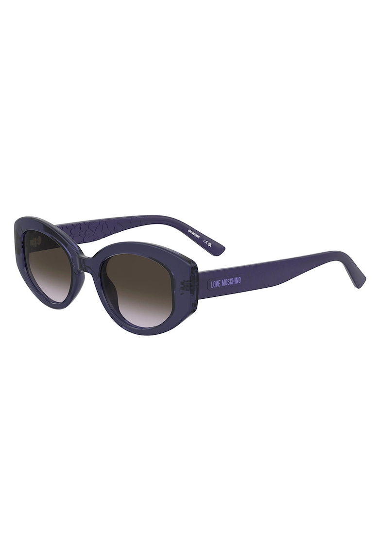 Ochelari de soare ovali cu lentile in degrade - Violet aubergine