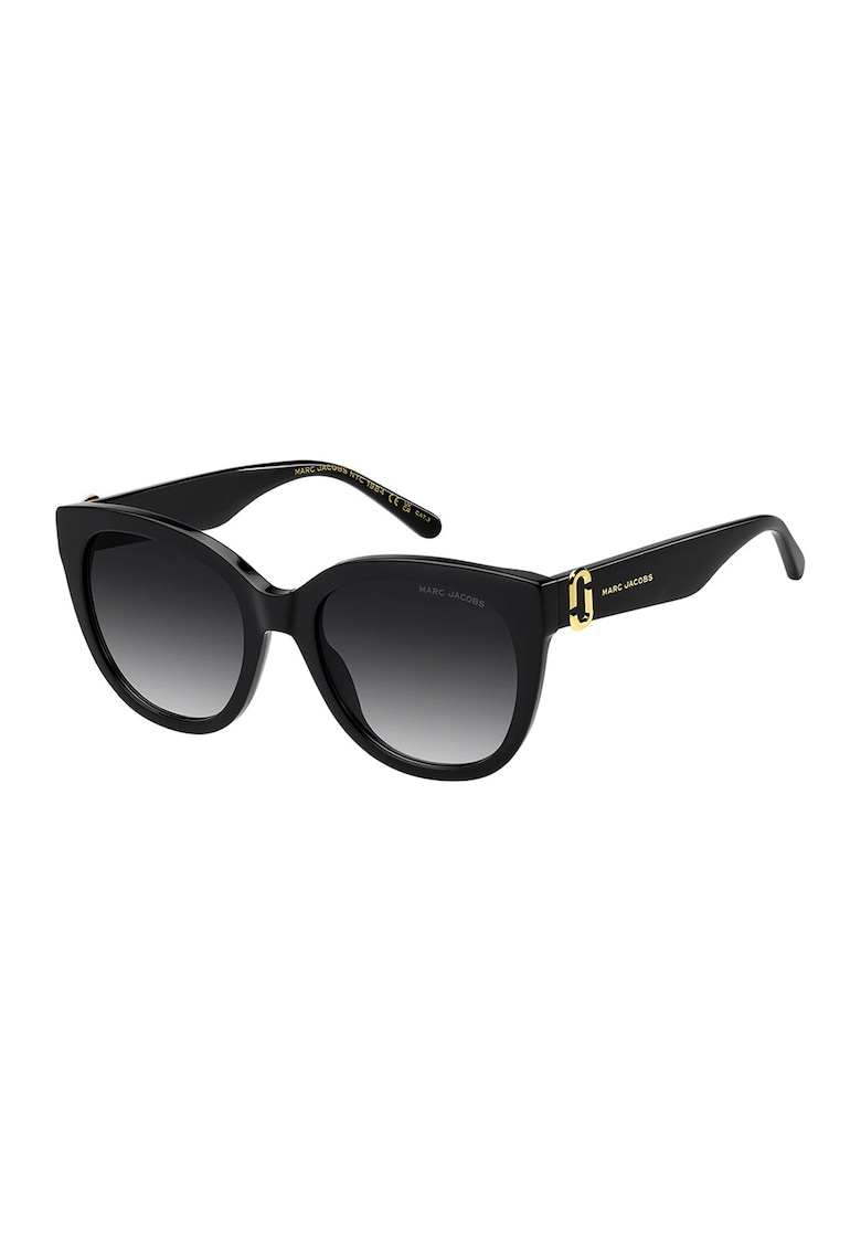 Ochelari de soare cat-eye cu lentile in degrade - Auriu/Negru