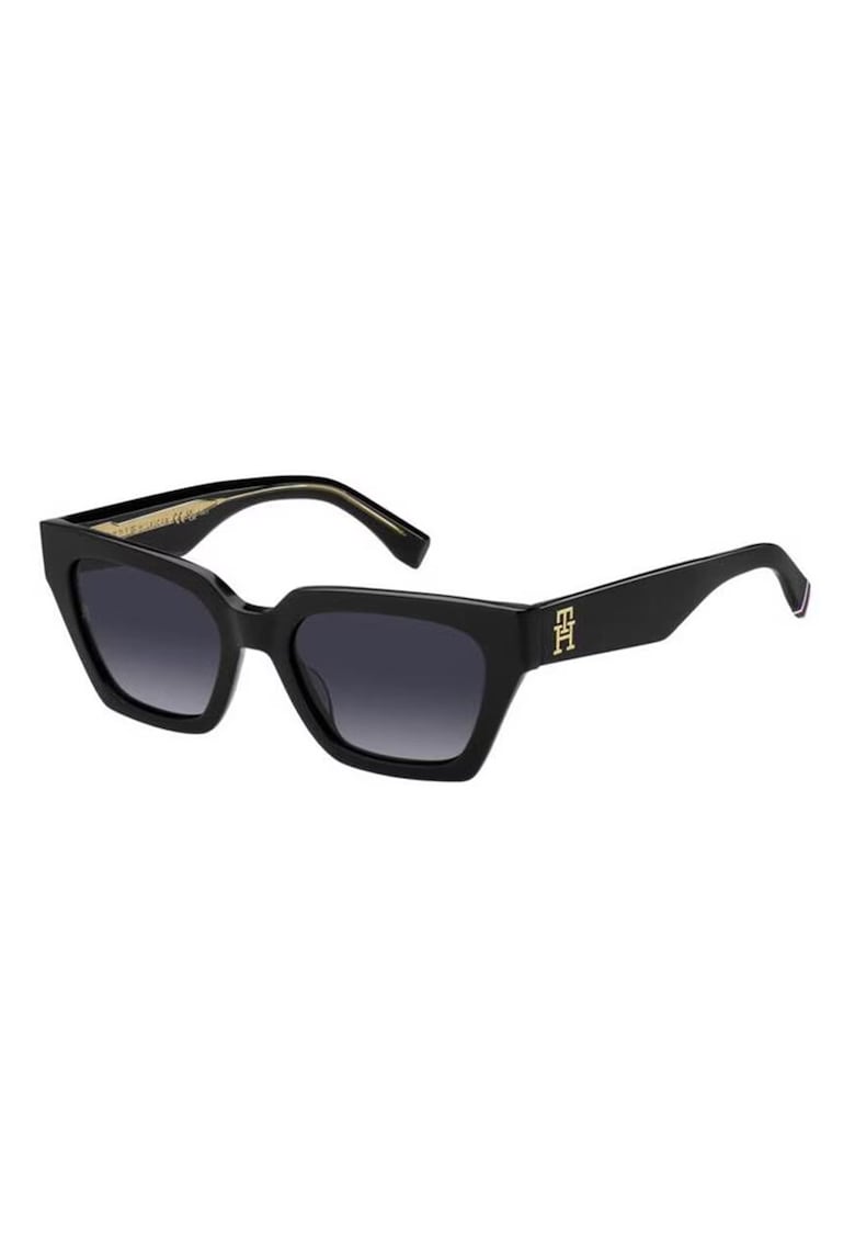 Ochelari de soare cat-eye cu lentile uni - Auriu/Negru