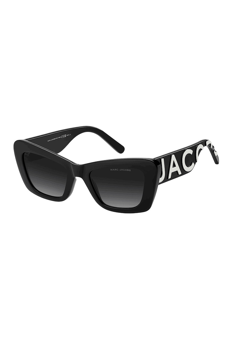 Ochelari de soare butterfly cu logo contrastant - Alb/Negru