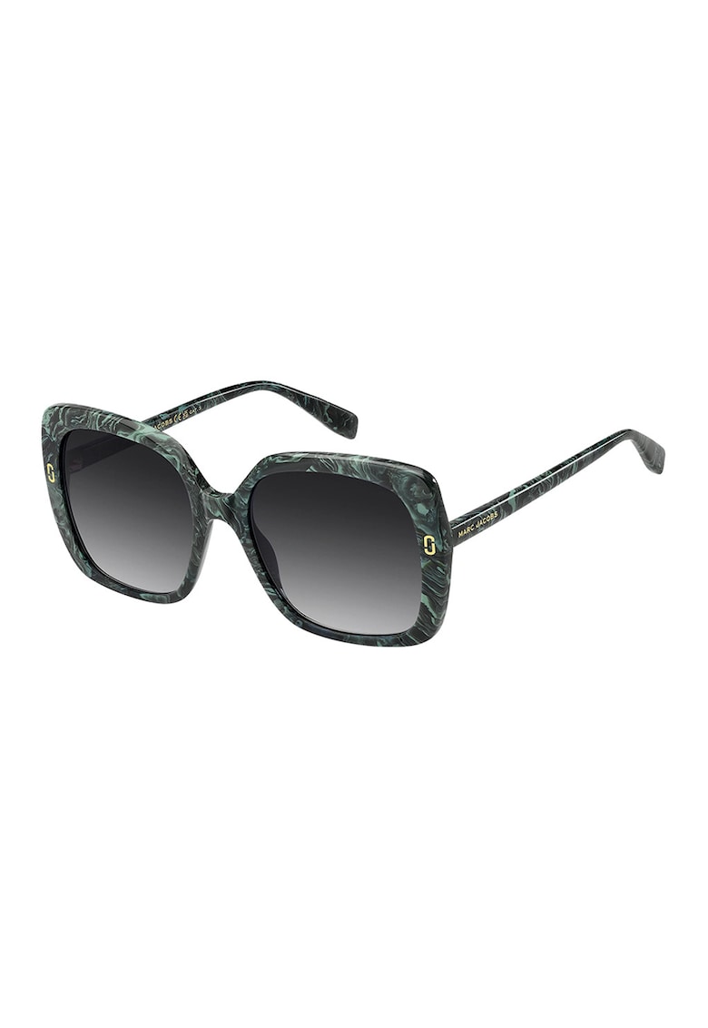 Ochelari de soare patrati cu imprimeu abstract - Verde smarald/Black Onyx
