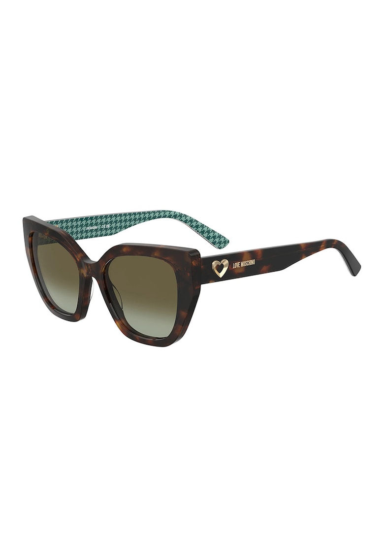 Ochelari de soare cat-eye cu logo - Maro camel