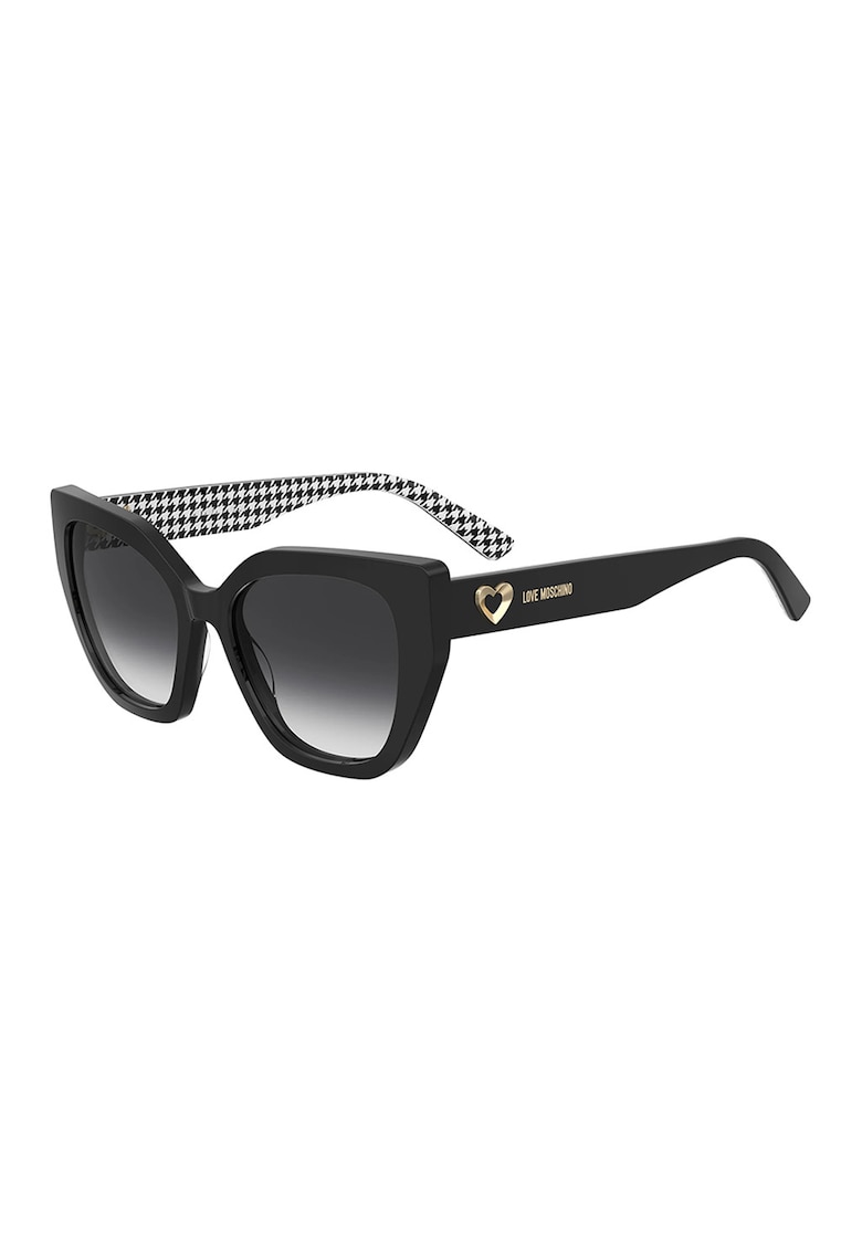 Ochelari de soare cat-eye cu logo - Negru carbon