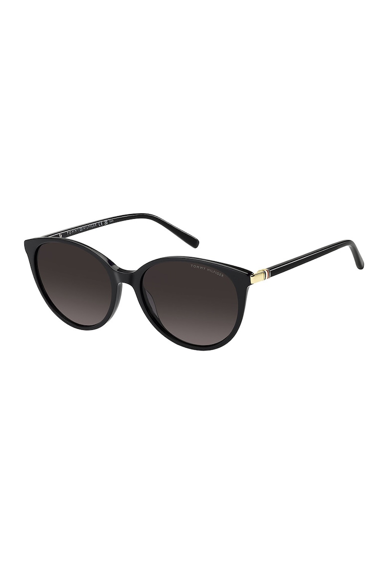 Ochelari de soare rotunzi cu lentile in degrade - Negru carbon