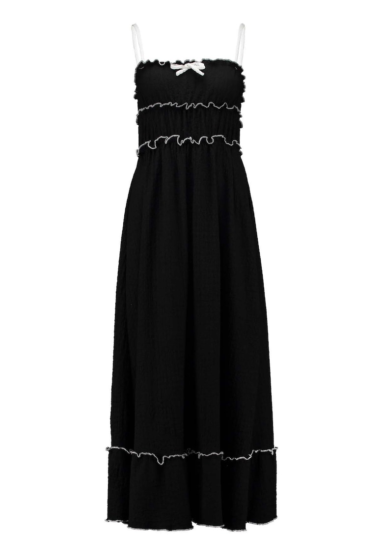 Rochie maxi cu detalii contrastante Kellyanne