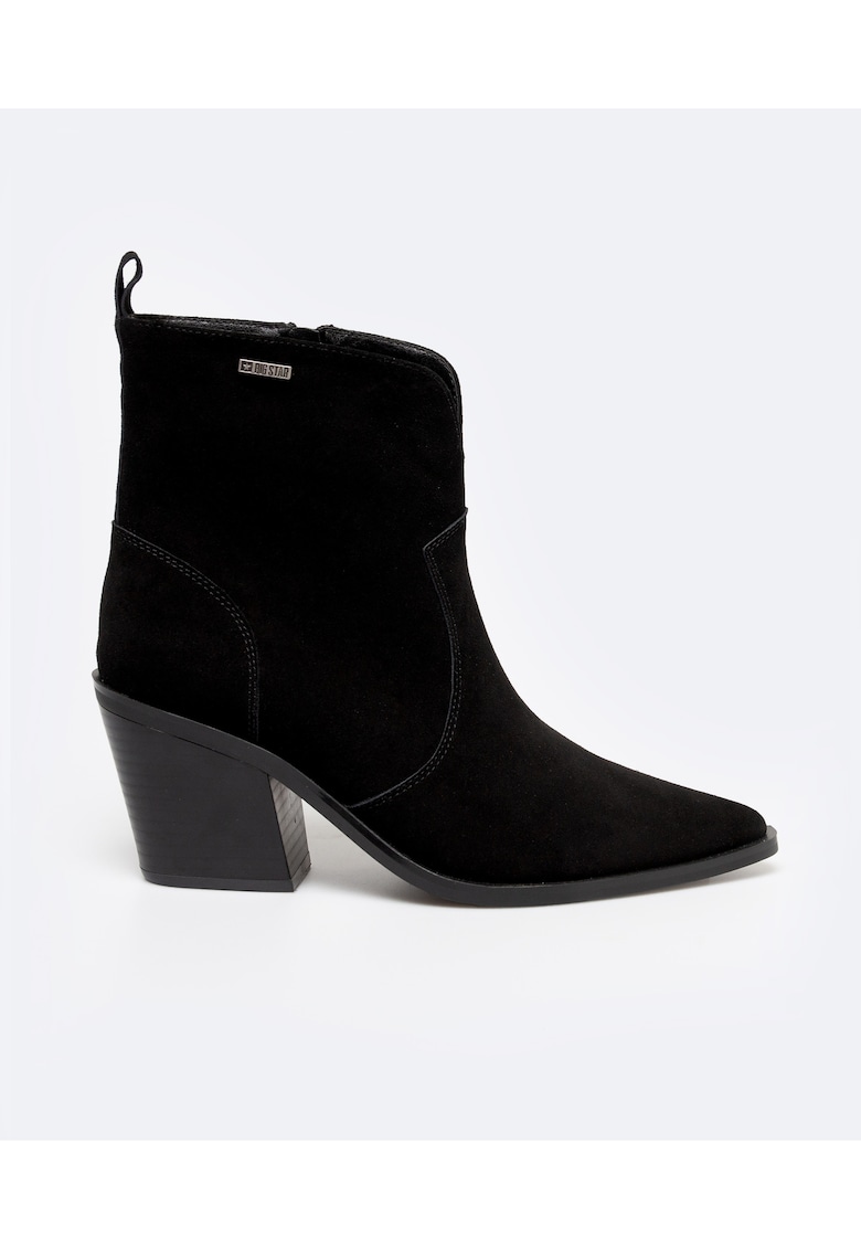 Botine cowboy din piele intoarsa