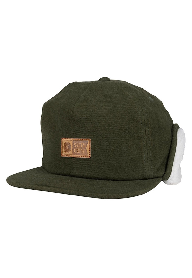 Sapca Trapper cu clapete urechi verde - 97% poliester 3% elastan