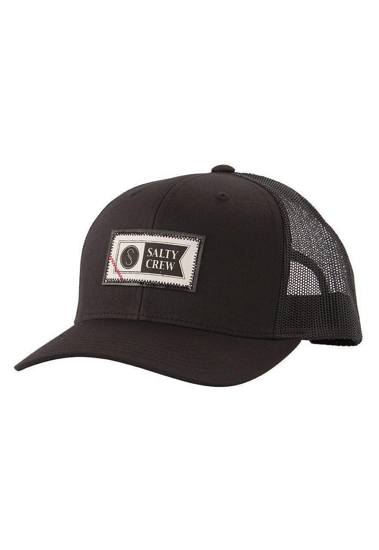 Sapca Topstitch retro negru bumbac nylon poliester