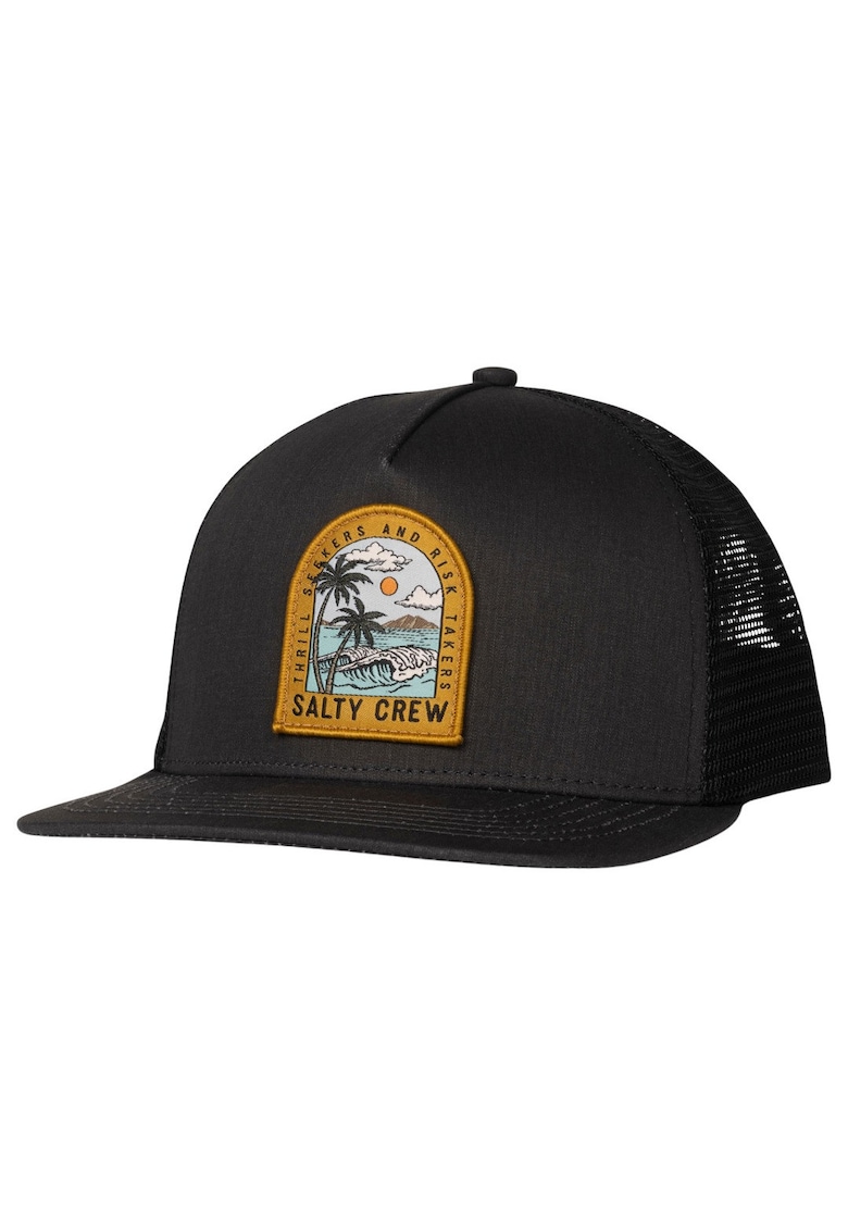 Sapca trucker barbati Archway negru 50%bumbac 50%poliester ajustabila