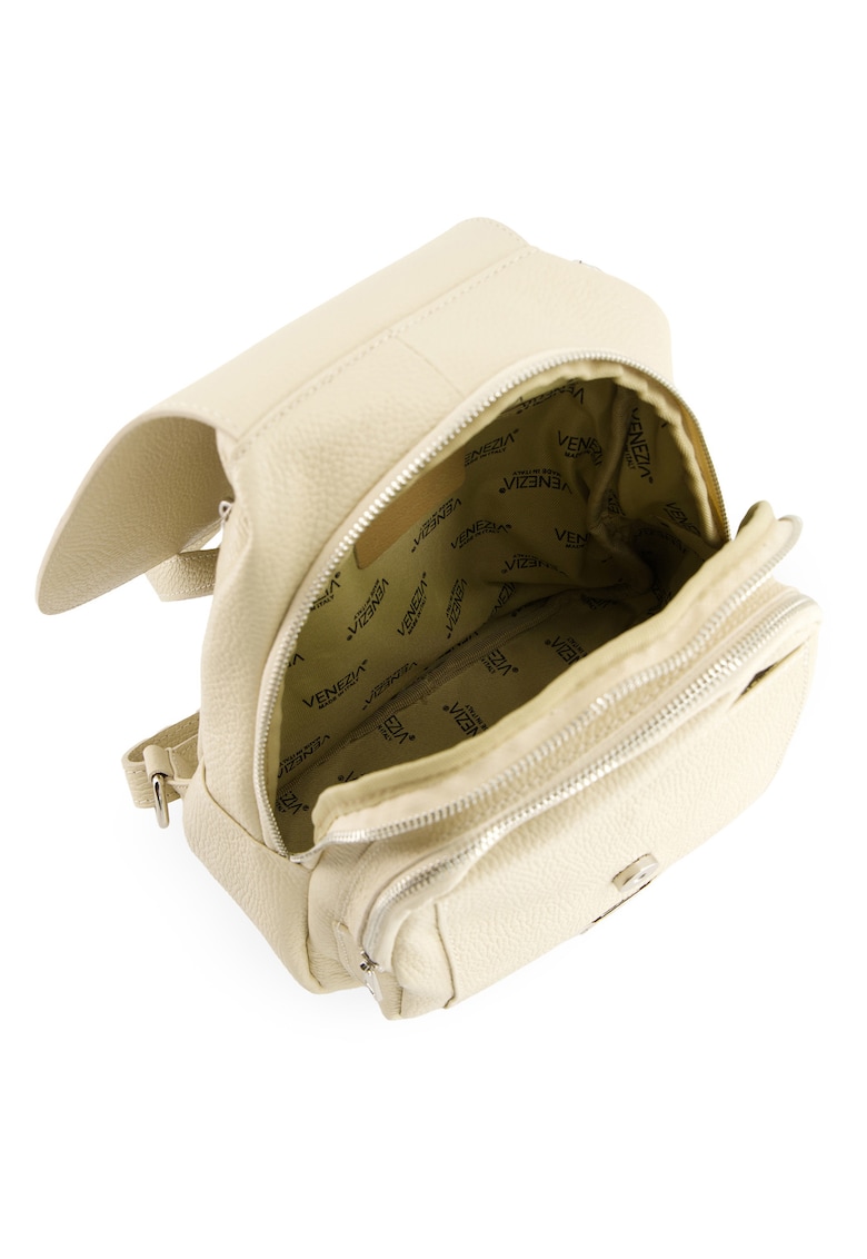 Rucsac dama piele naturala bej 30x20x9cm