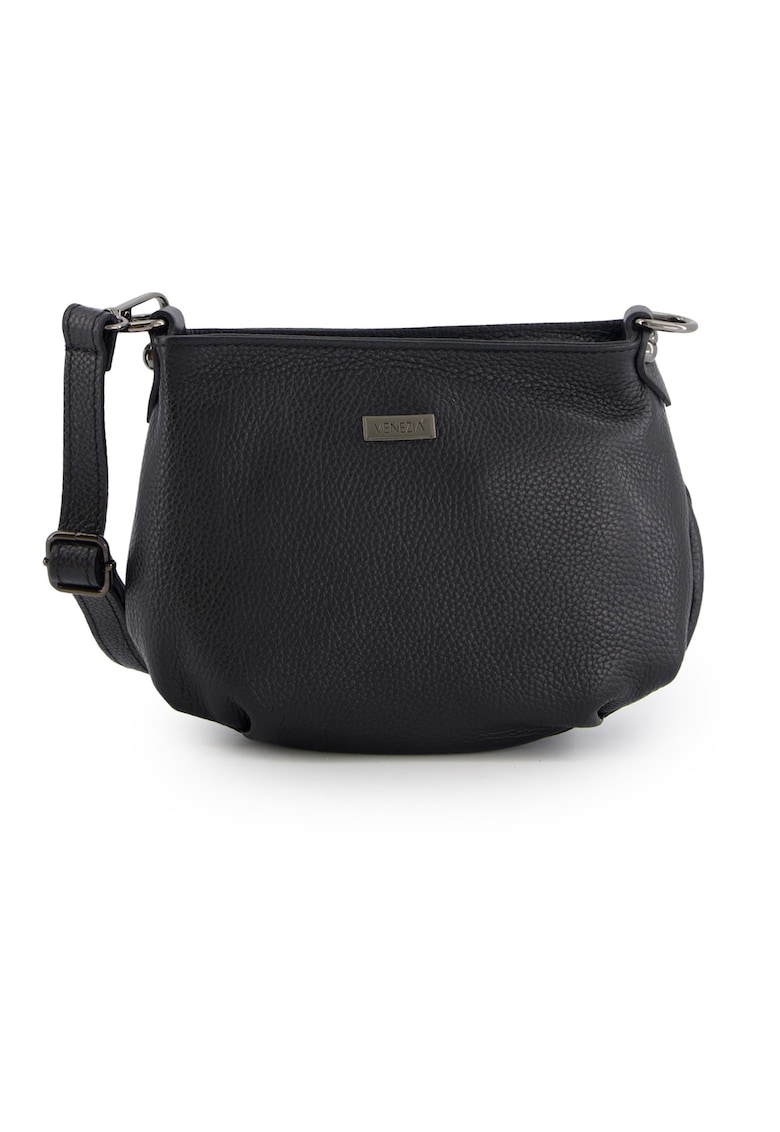 Geanta de umar piele naturala negru 19x25x5cm curea detasabila