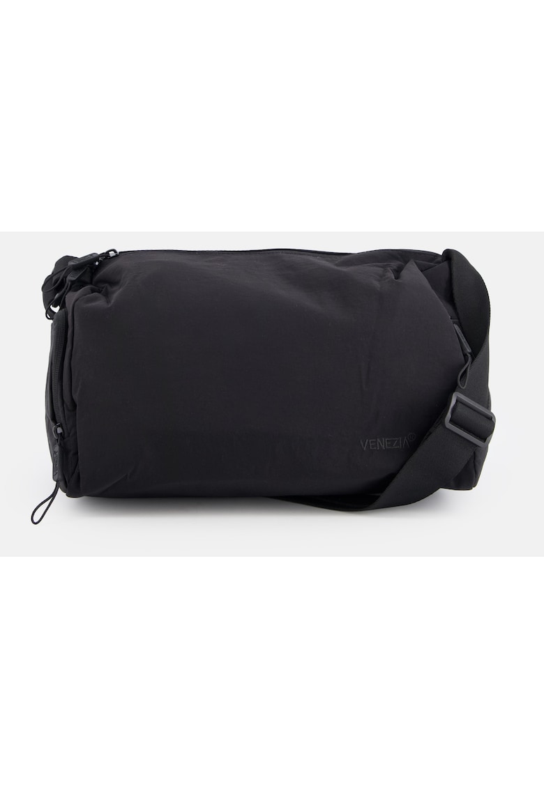 Geanta crossbody din material textil cu buzunare multiple