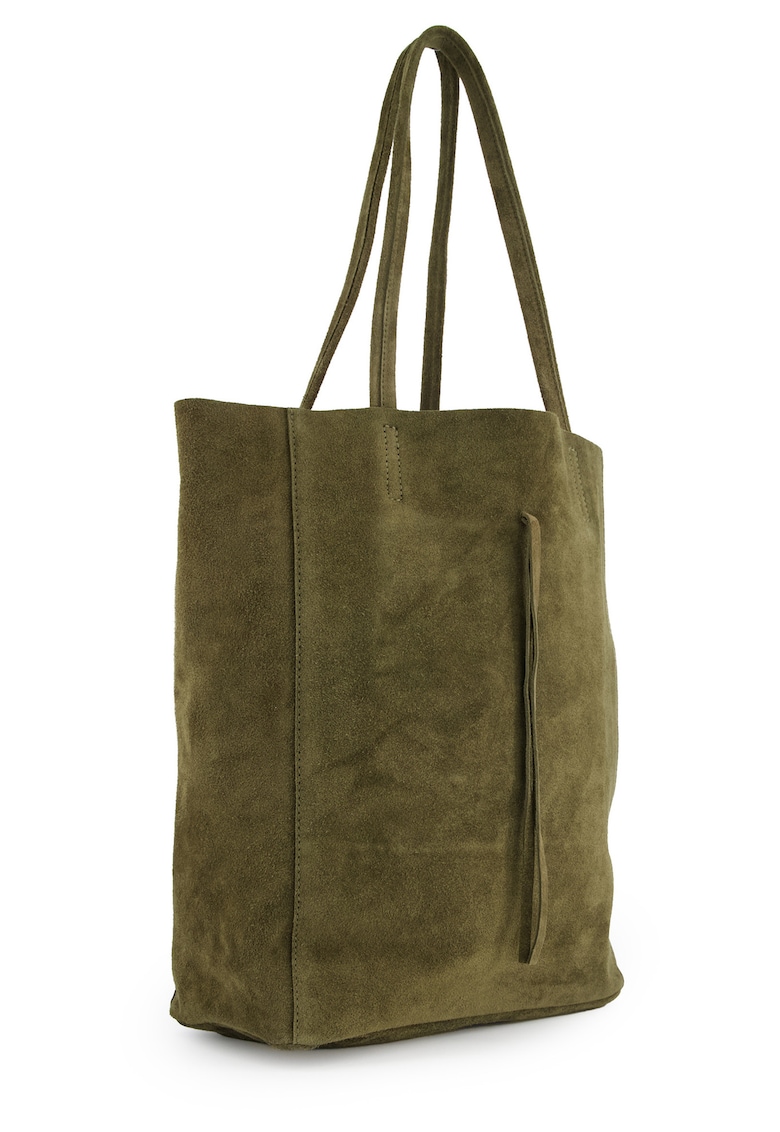 Geanta shopper din piele intoarsa