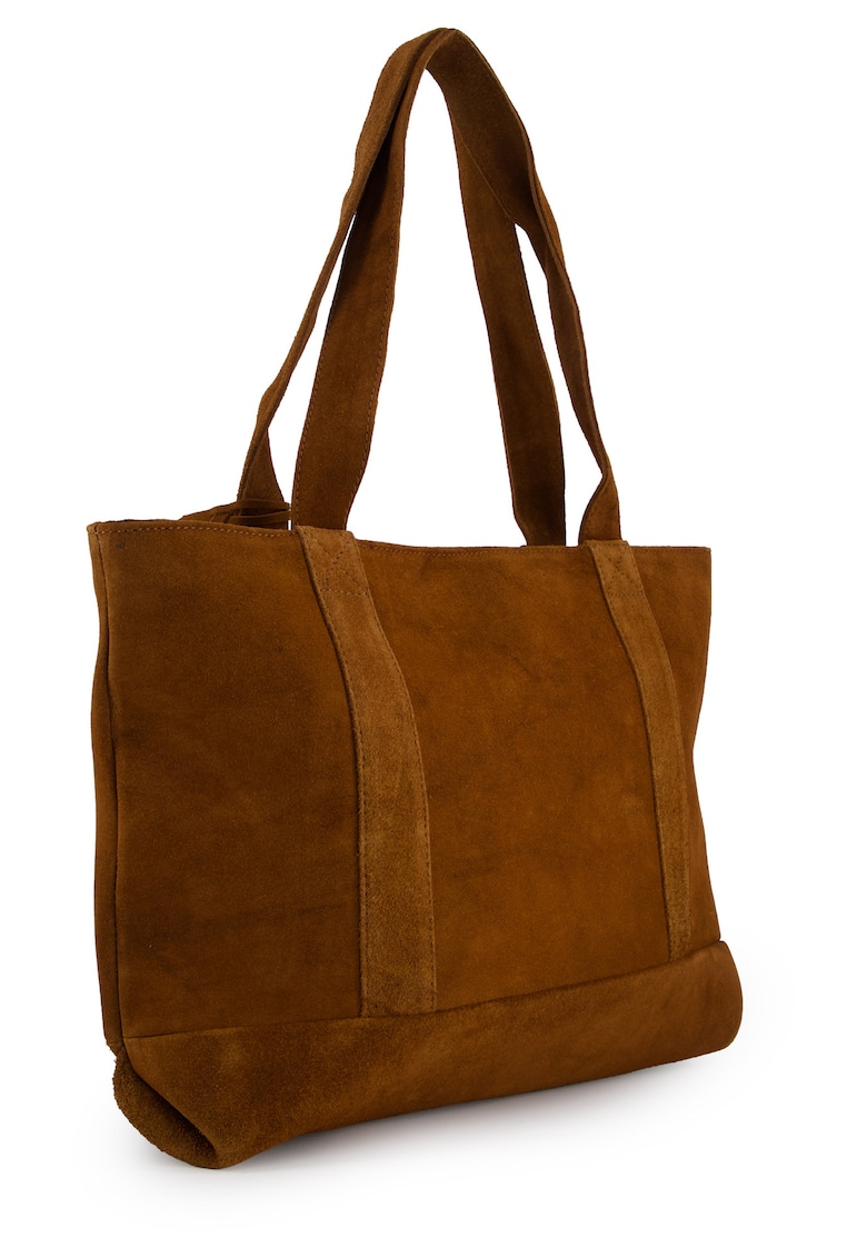 Geanta shopper din piele intoarsa