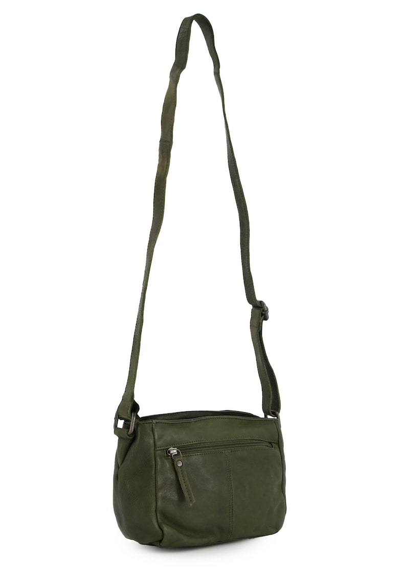 Geanta din piele crossbody cu logo