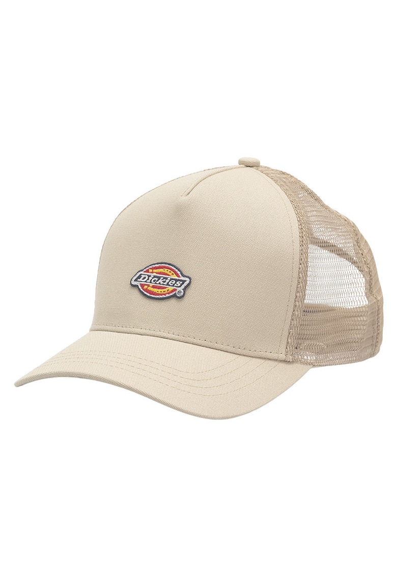 Sapca trucker din bumbac si plasa - cu panou respirabil - snapback ajustabil si logo contrastant - Hanston - Maro -