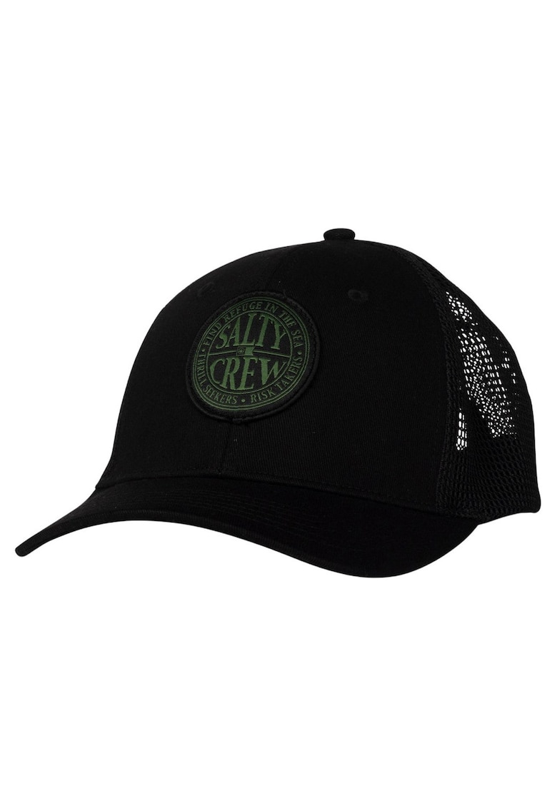 Sapca unisex cu detalii din plasa si logo aplicat