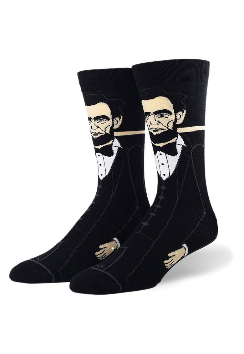 Sosete lungi cu print Abraham Lincoln