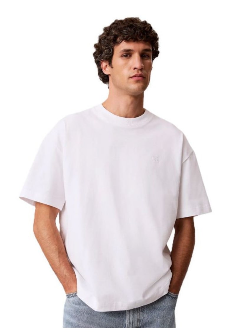 Tricou A- SS OVERSIZED EMBOSS MONOLOGO-LV04RAB806-YAF