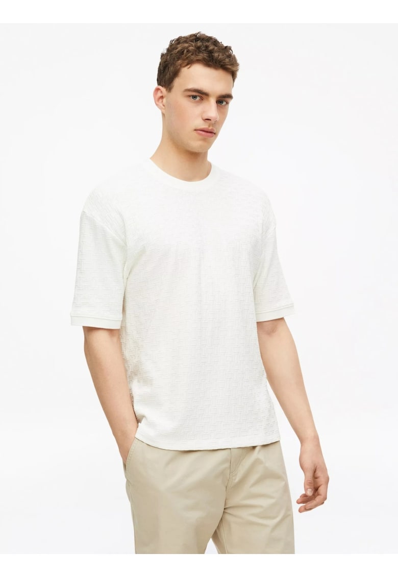 Tricou barbati - din amestec de bumbac - Relaxed fit - Alb -