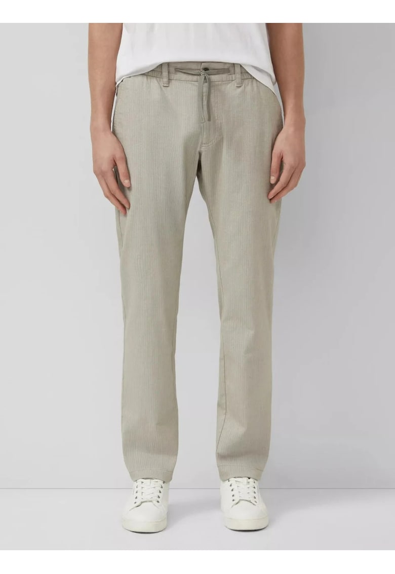 Pantaloni chino barbati - din bumbac - cu talie medie - Regular fit - Straight leg - Phoenix - Verde masliniu - 38 - 30