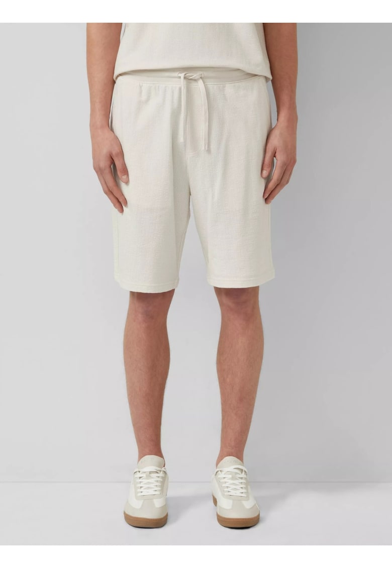 Pantaloni scurti barbati - din jerseu de bumbac - cu talie medie - Relaxed fit - Detroit - Crem -