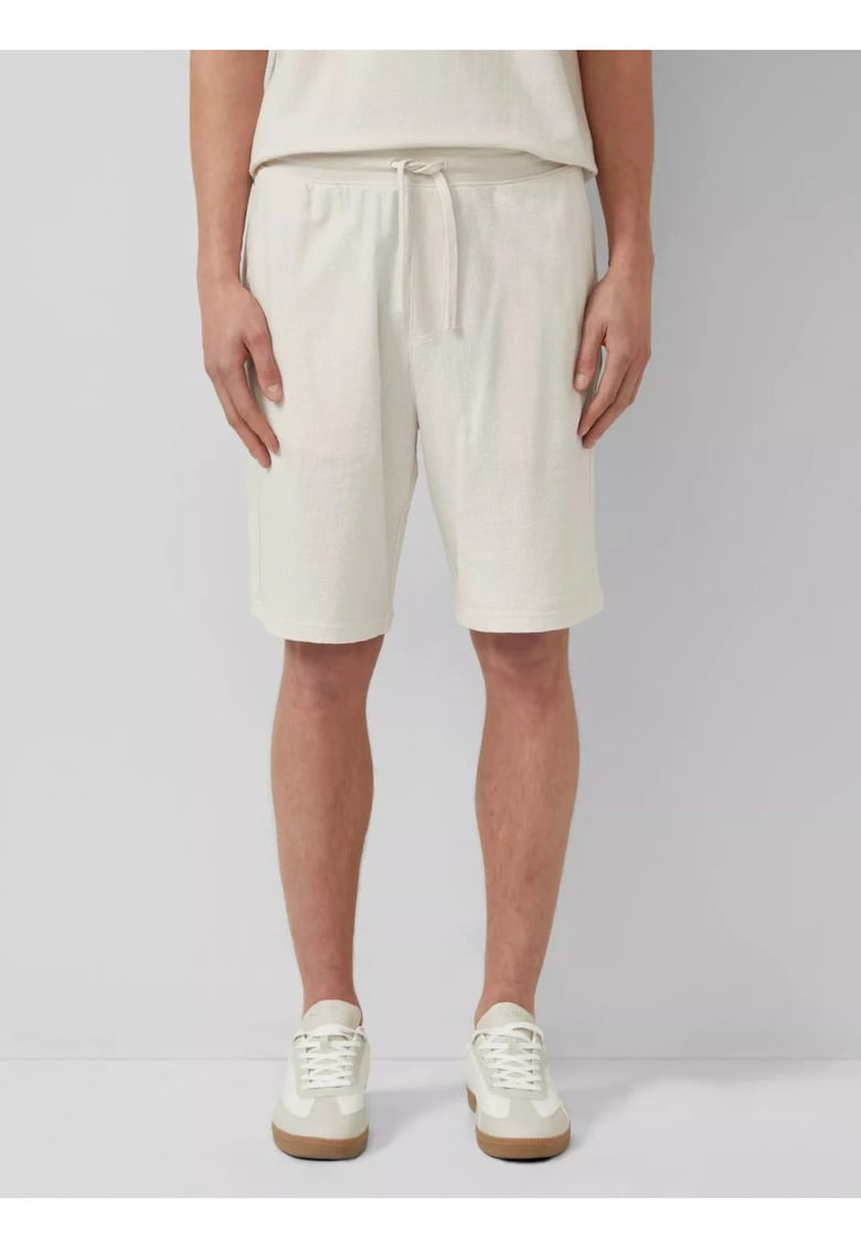 Pantaloni scurti barbati - din jerseu de bumbac - cu talie medie - Relaxed fit - Detroit - Crem