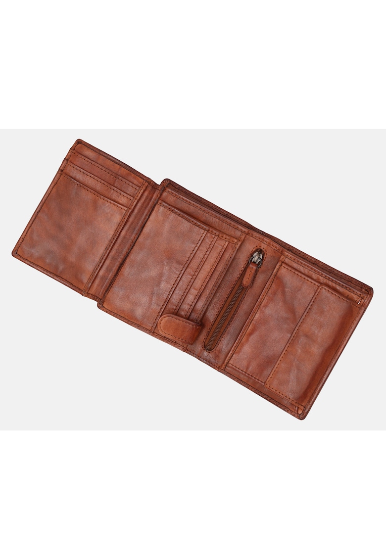 Portofel barbati piele naturala maro 12x10cm